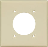Eaton Wiring Devices 2168V-BOX Power Outlet Wallplate, 4-1/2 in L, 4-9/16 in W, 2 -Gang, Thermoset, Ivory