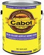 Cabot 0801C Solid Stain, Natural Flat, White, Liquid, 18.9 L, Pack of 4