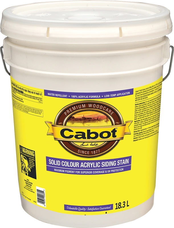 Cabot 0808C Solid Stain, Natural Flat, Brown, 18.5 L, Liquid