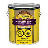 Cabot 7601C Solid Stain, White, Liquid, 124 oz, Pail, Pack of 4