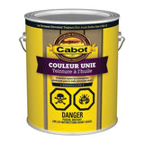 Cabot 7601C Solid Stain, White, Liquid, 124 oz, Pail, Pack of 4