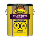 Cabot 7601C Solid Stain, White, Liquid, 124 oz, Pail, Pack of 4