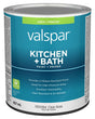 Valspar 029.1935384.005 Kitchen and Bath Interior Paint and Primer, Satin, Clear, 1 qt, Pack of 4
