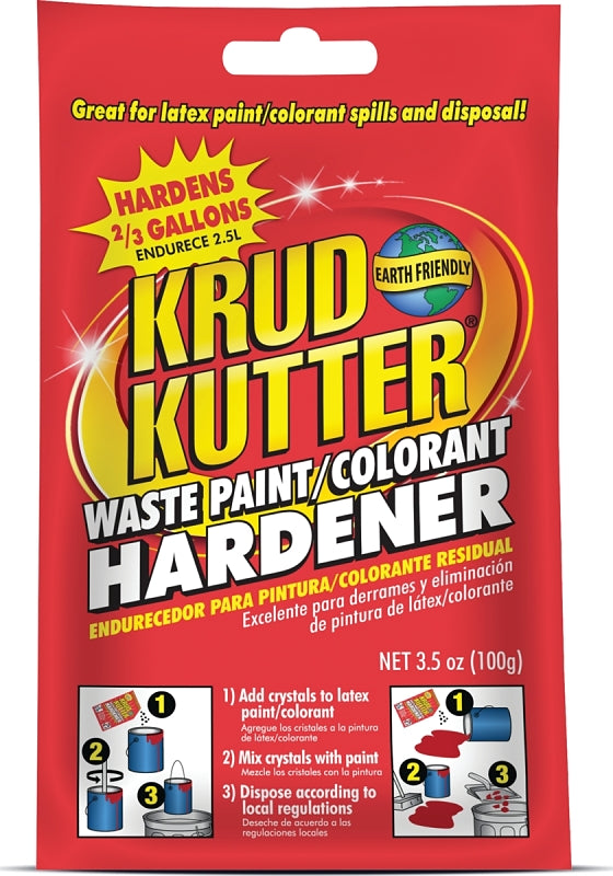Krud Kutter PH3512 Waste Paint Hardener, Solid, Clear, 3.5 oz Bag