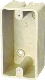 fiberglassBOX 9318 Electrical Box, 1 -Gang, 4 -Knockout, Thermoset Fiberglass, Beige/Tan, Surface Mounting