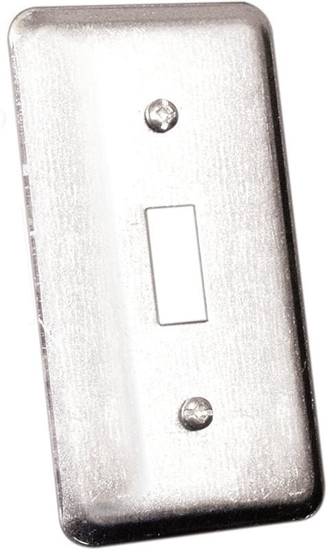 Hubbell 20C5BAR Utility Box Cover, 2-1/8 in W, 4 in L, Metal