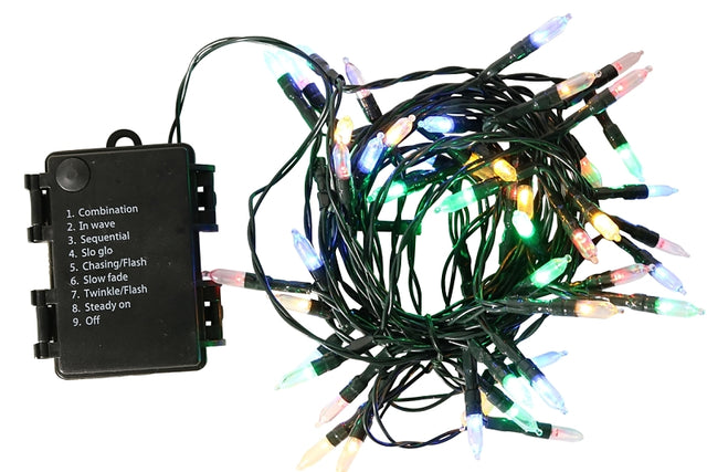 Santas Forest 03720 LED Mini Lights, Mini/Christmas, 50-Lamp, LED Lamp, Multi Lamp, 10 ft L