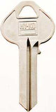 Hy-Ko 11010RU45 Key Blank, Brass, Nickel, For: Russwin and Corbin Cabinet, House Locks and Padlocks, RU45 Key Number, Pack of 10