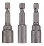 Irwin IWAF242-3 Series Nutsetter Set, 1-7/8 in L Dimensions, 3-Piece, Lobular, Steel, 3/PK