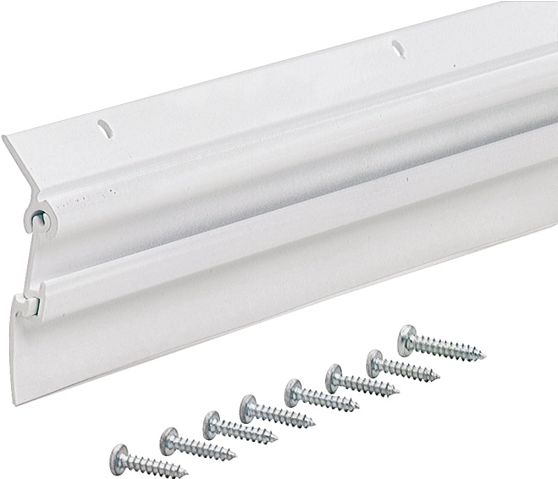 M-D Flex-O-Matic Series 07179 Door Sweep, 36 in L, Aluminum Flange