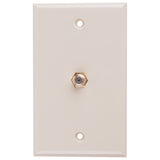 Monster Just Hook It Up Ivory 1 gang Plastic Coaxial Wall Plate 1 pk, Pack of 6
