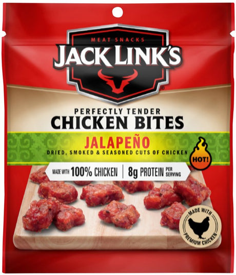 Jack Link's 10000038811 Chicken Tender Bites, Jalapeno, 2.85 oz, Pack of 12