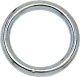 Campbell T7665012 Welded Ring, 200 lb Working Load, 1 in ID Dia Ring, #7 Chain, Steel, Nickel-Plated