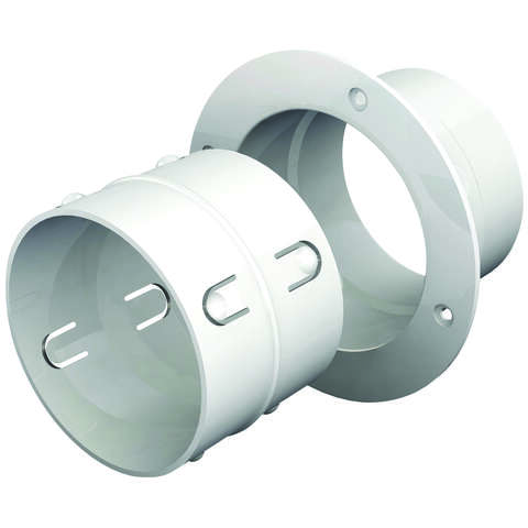 Ace EZ Dock 6 in. L X 4 in. D Silver/White Plastic Dryer Clean Out Connector