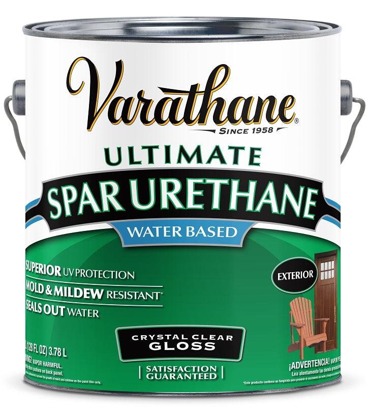 Rust-Oleum 250031 Urethane Paint, Gloss, Liquid, Crystal Clear, 1 gal, Can, Pack of 2