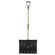 Garant NPM18KDU Snow Shovel, 18 in W Blade, 13-1/2 in L Blade, Poly Blade, Wood Handle, 51 in OAL