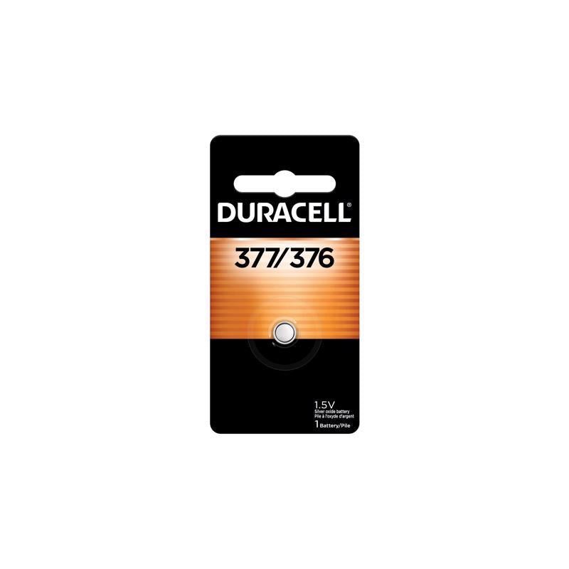 Duracell Silver Oxide 376/377 1.5 V 28 mAh Electronic/Watch Battery 1 pk, Pack of 6
