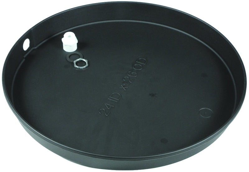 Camco USA 11260 Recyclable Drain Pan, Plastic, For: Electric Water Heaters, 21 in ID x 2-1/2 in D