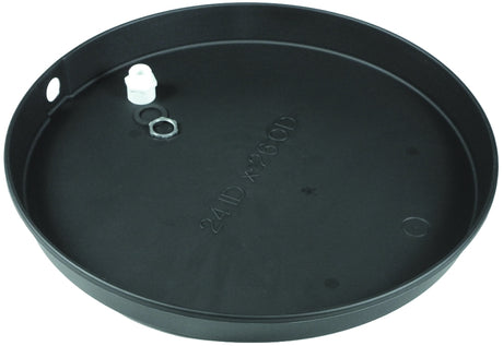 Camco USA 11260 Recyclable Drain Pan, Plastic, For: Electric Water Heaters, 21 in ID x 2-1/2 in D