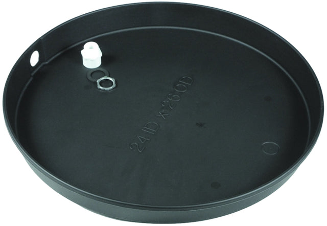 Camco USA 11260 Recyclable Drain Pan, Plastic, For: Electric Water Heaters, 21 in ID x 2-1/2 in D