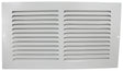 ProSource BBRA12X6 Baseboard Register, 13-3/4 in L, 7-3/4 in W, 50 deg Air Deflection, Steel, White
