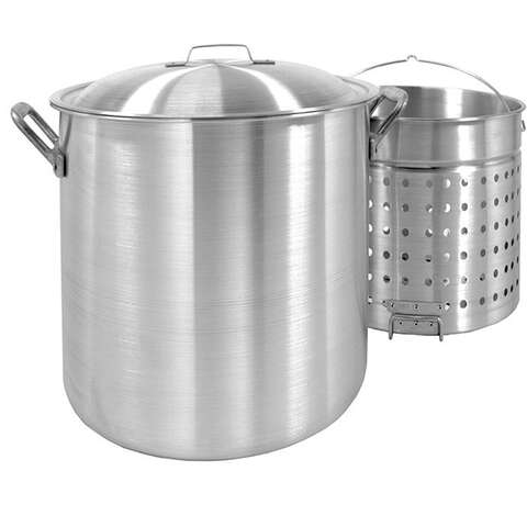 Bayou Classic Aluminum Grill Stockpot with Basket 160 qt 1 pk