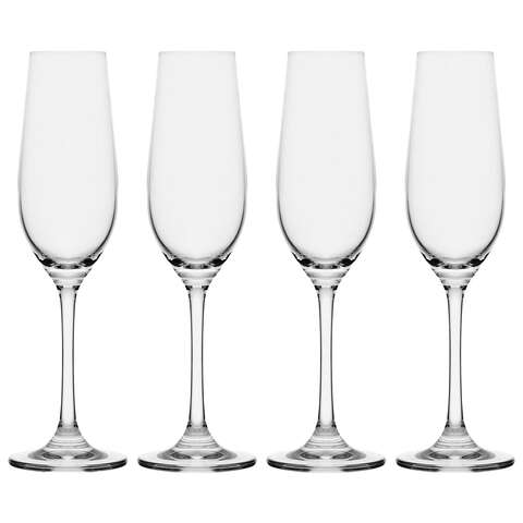 Mikasa Parker 8 oz Clear Crystal Flute Glass