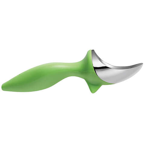 Tovolo Chrome Metal/Spring Green Metal/Plastic Ice Cream Scoop, Pack of 6