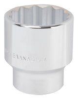 Vulcan MT-SM6048 Drive Socket, 48 mm Socket, 3/4 in Drive, 12-Point, Chrome Vanadium Steel, Chrome