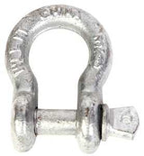 Baron 193LR-3/16 Anchor Shackle, 3/16 in Trade, 0.3 ton Working Load, Steel, Hot-Dipped Galvanized