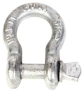 Baron 193LR-5/8 Anchor Shackle, 5/8 in Trade, 3-1/4 ton Working Load, Steel, Hot-Dipped Galvanized