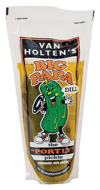 Van Holtens Big Papa Series DILL12 Jumbo Pickle, Hearty Dill Flavor, 13.2 oz Case, Pack of 12