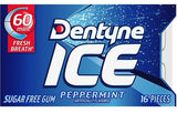 Dentyne 784575 Ice Sugar-Free Gum, Peppermint, 9 Pack, Pack of 9