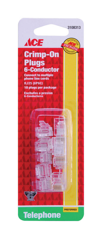 Ace 0 ft. L Clear Crimp Plug
