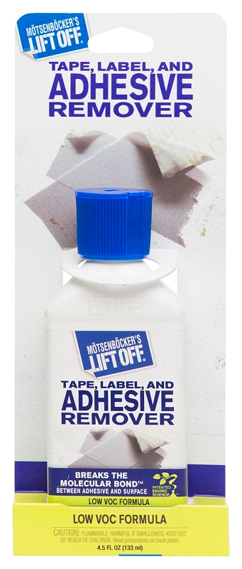Motsenbocker's Lift Off 407-45 Adhesive Remover, Liquid, Pungent, Clear, 4.5 oz Bottle