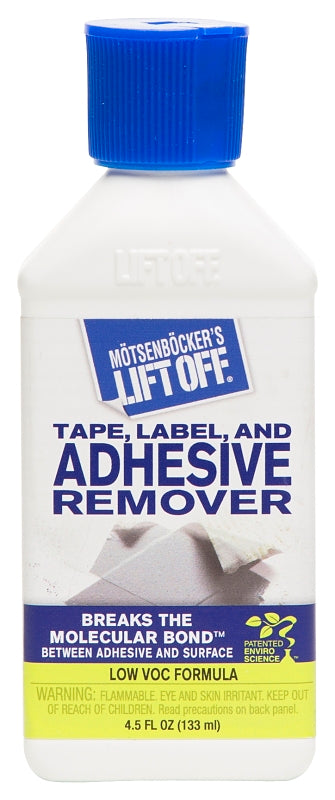 Motsenbocker's Lift Off 407-45 Adhesive Remover, Liquid, Pungent, Clear, 4.5 oz Bottle