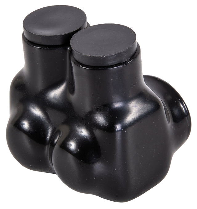 NSI IT Series IT-3/0B Insulated Tap Connector, 3/0 to 6 AWG Wire, 2-Pole, Plastisol Housing Material, Black