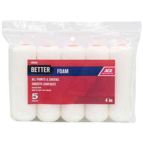 Ace Better Foam 4 in. W Mini Paint Roller Cover 5 pk, Pack of 4