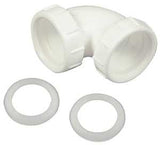 Danco 94034 Elbow Tube, 1-1/2 in, Slip-Joint, PVC, White