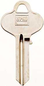 Hy-Ko 11010RU4 Key Blank, Brass, Nickel, For: Russwin and Corbin Cabinet, House Locks and Padlocks, RU4 Key Number, Pack of 10