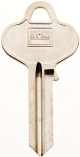 Hy-Ko 11010RU4 Key Blank, Brass, Nickel, For: Russwin and Corbin Cabinet, House Locks and Padlocks, RU4 Key Number, Pack of 10