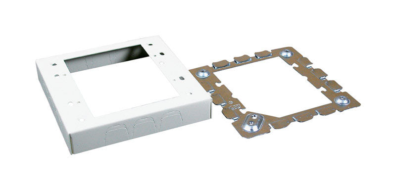 Legrand Square Steel 2 gang Electrical Box Ivory