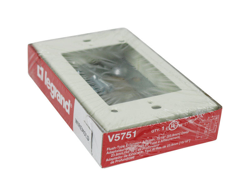 Legrand Rectangle Steel 1 gang Extension Starter Box Ivory