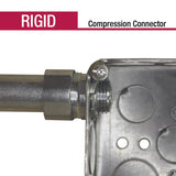Sigma Engineered Solutions ProConnex 1/2 in. D Zinc-Plated Steel Compression Connector For Rigid/IMC