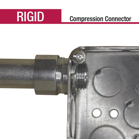 Sigma Engineered Solutions ProConnex 1/2 in. D Zinc-Plated Steel Compression Connector For Rigid/IMC