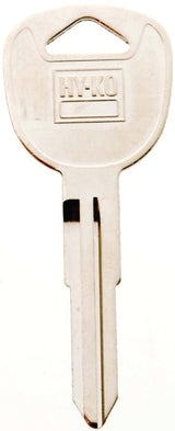 Hy-Ko 11010KK1 Automotive Key Blank, Brass, Nickel, For: Kia Vehicle Locks, KK1 Key Number, Pack of 10
