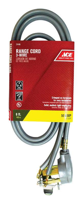 Ace 6/2, 8/1 SRDT 6 ft. L Range Cord 3 Wire