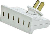 Eaton Wiring Devices BP1792W-SP Outlet Adapter, 2-Pole, 15 A, 125 V, 3-Outlet, NEMA: NEMA 1-15R, White