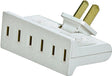 Eaton Wiring Devices BP1792W-SP Outlet Adapter, 2-Pole, 15 A, 125 V, 3-Outlet, NEMA: NEMA 1-15R, White