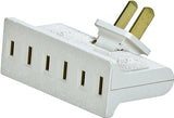 Eaton Wiring Devices BP1792W-SP Outlet Adapter, 2-Pole, 15 A, 125 V, 3-Outlet, NEMA: NEMA 1-15R, White